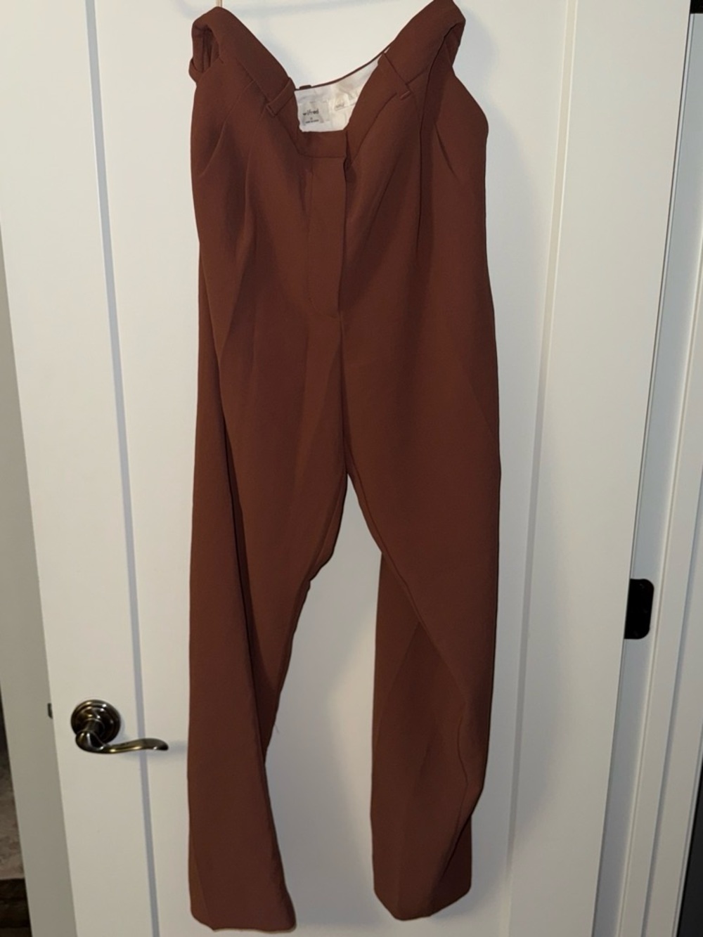 Wilfred Wide-Leg Trousers in Rust